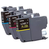 Brother Genuine LC401 High Yield Color Ink Cartridge Set (Cyan, Magenta, Yellow)